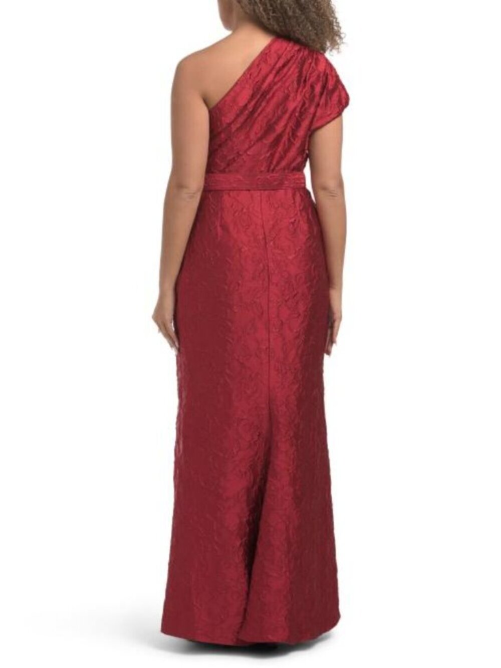 BADGLEY MISCHKA One Shoulder Jacquard Gown - Picture 2 of 4